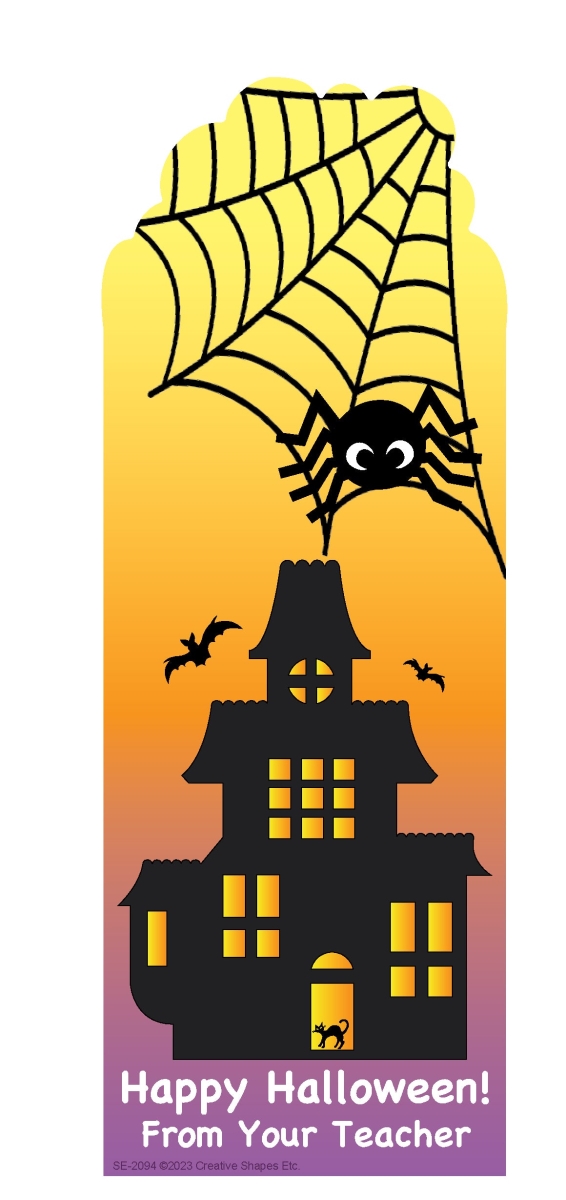 SE-2094 2.75 x 7.5 in. Happy Halloween From Your Teacher Bookmarks