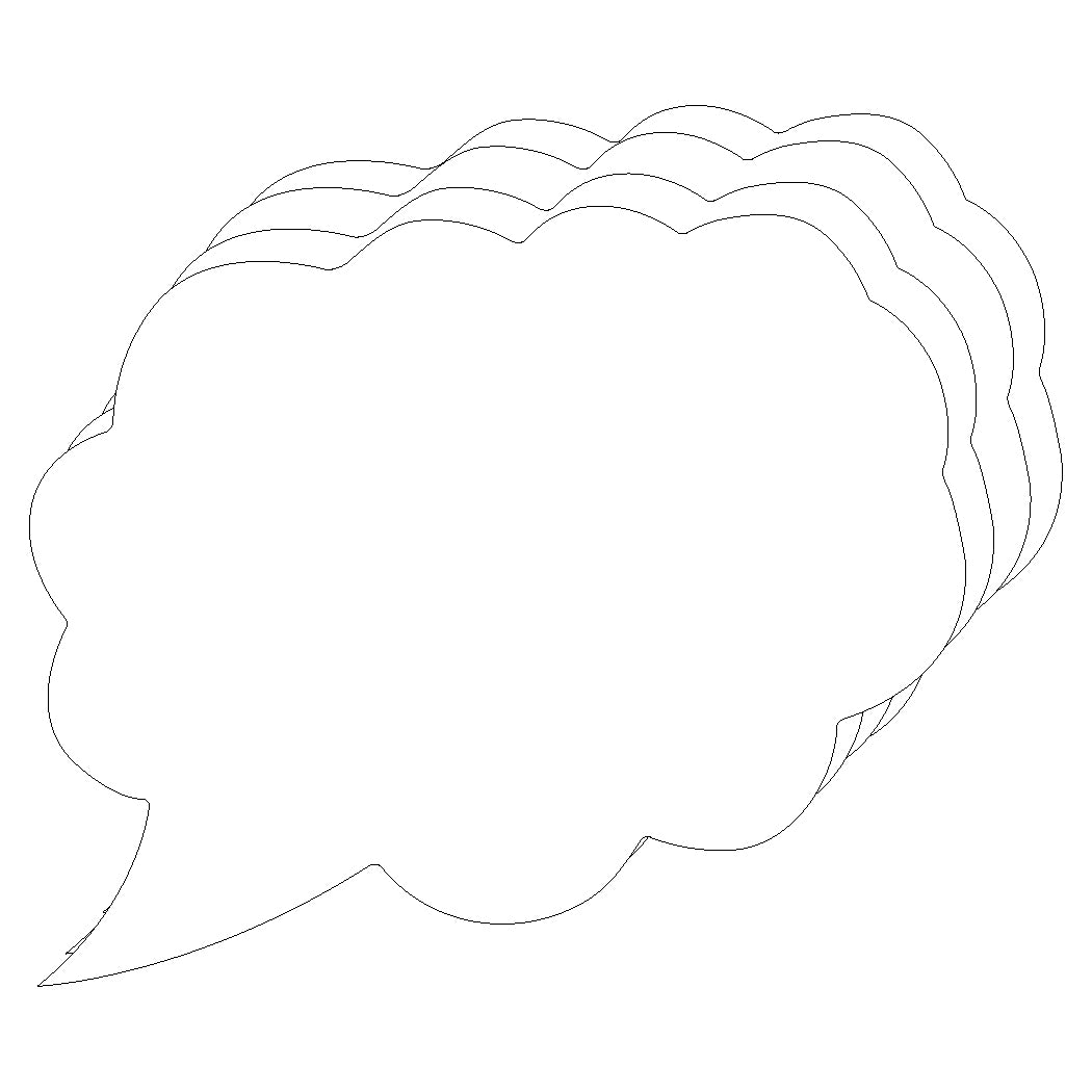 SE-4985 3 x 3 in. Think Cloud Small Single Color Creative Cut-Outs