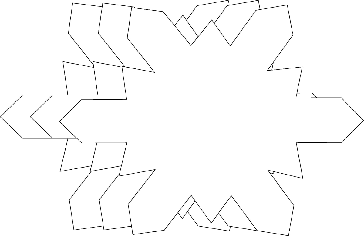 SE-9933 8 x 10 in. Snowflake Single Color Super Cut-Outs