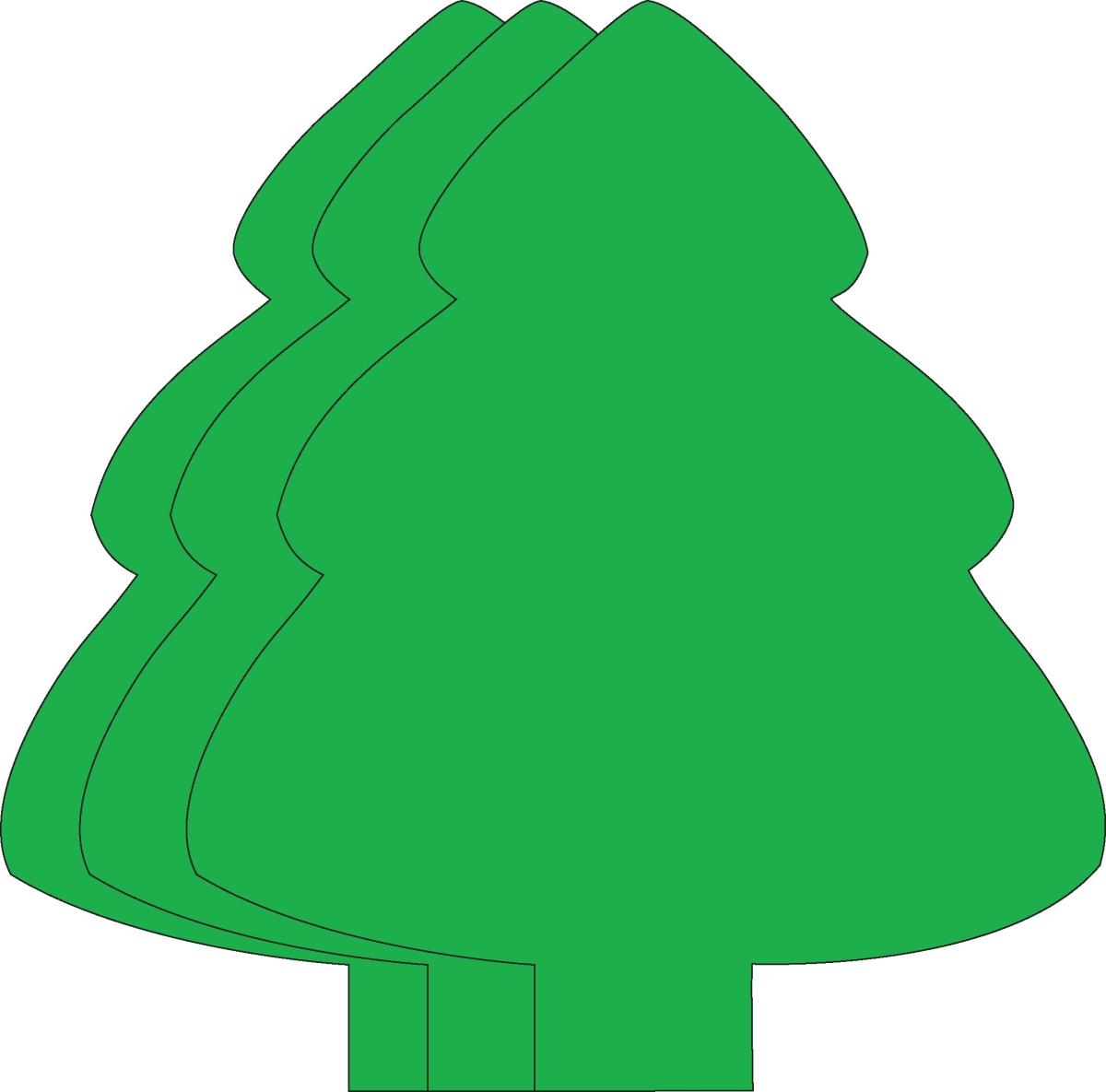 SE-9934 8 x 10 in. Evergreen Tree Single Color Super Cut-Outs