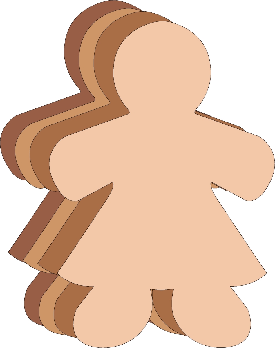 SE-9937 8 x 10 in. Girl Multicultural Super Cut-Outs