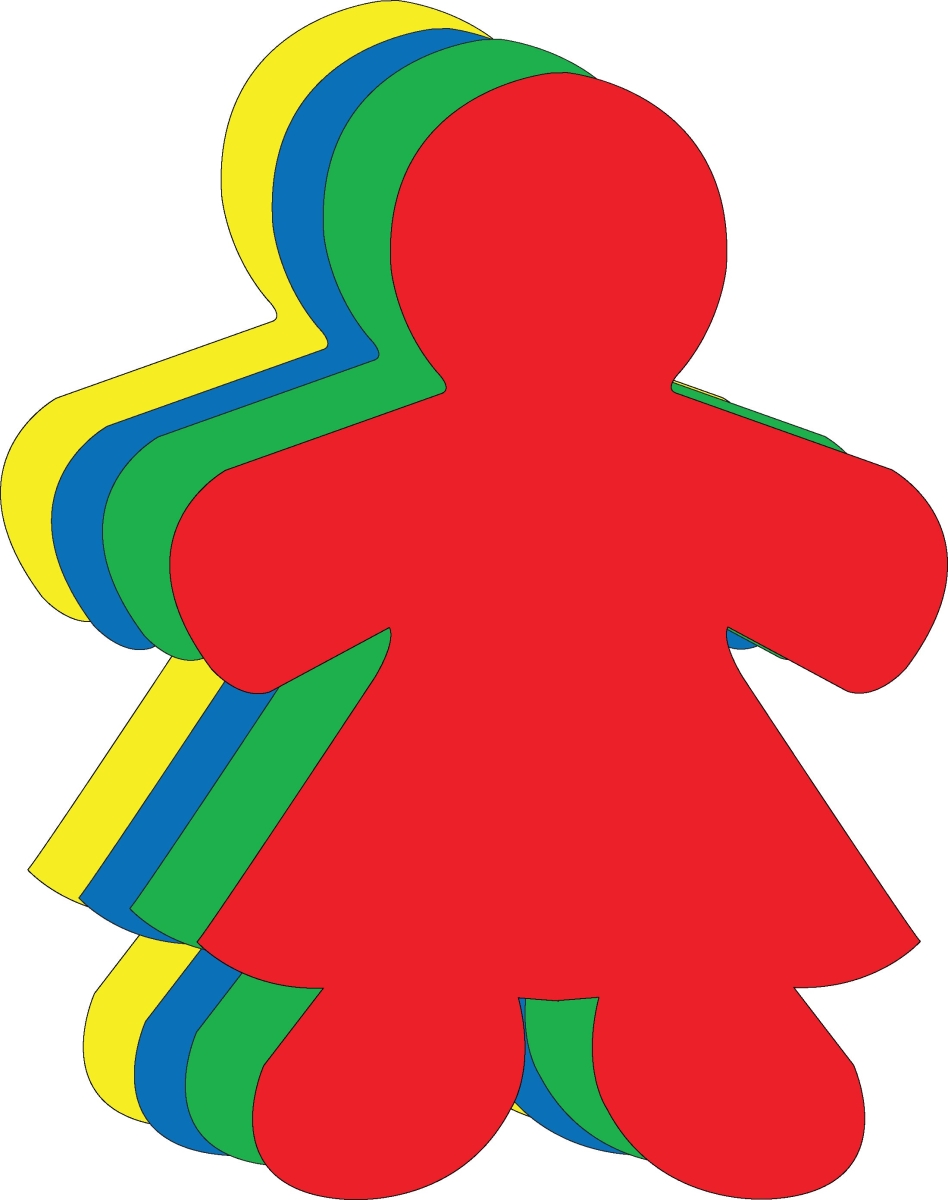 SE-9939 8 x 10 in. Girl Super Cut-Outs, Assorted Color