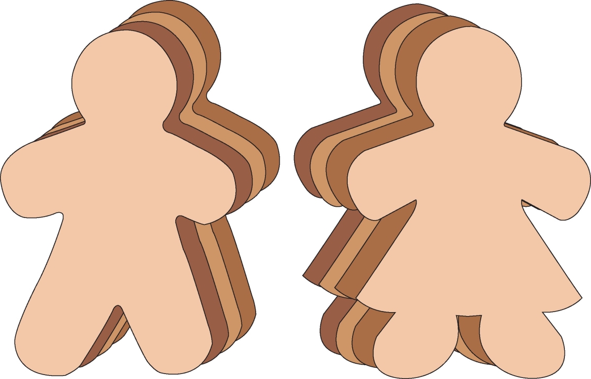 SE-9940 8 x 10 in. Kid Shape Set Multicultural Super Cut-Outs