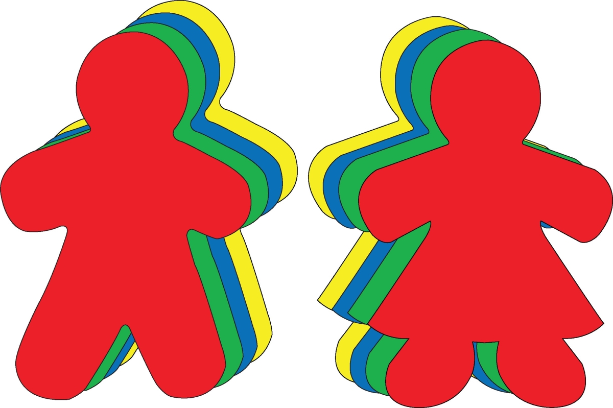 SE-9942 8 x 10 in. Kid Shape Set Super Cut-Outs, Assorted Color