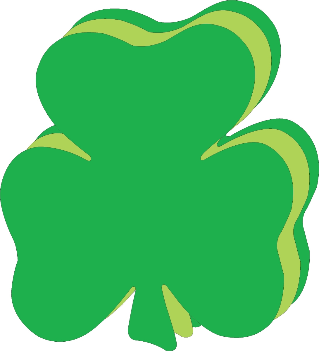 SE-9946 8 x 9 in. Shamrock Super Cut-Outs, Assorted Green