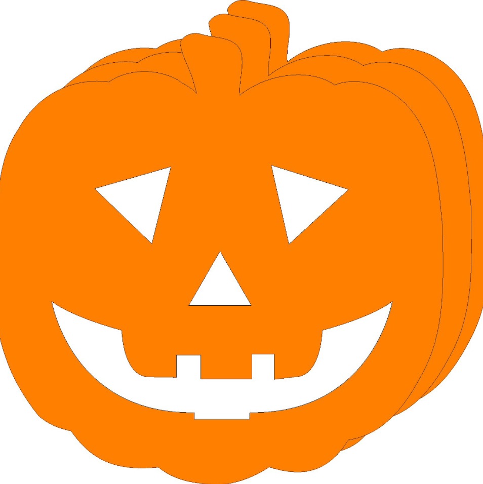 SE-0616 3 x 3 in. Jack-O-Lantern Creative Cut-Outs, Assorted Colors