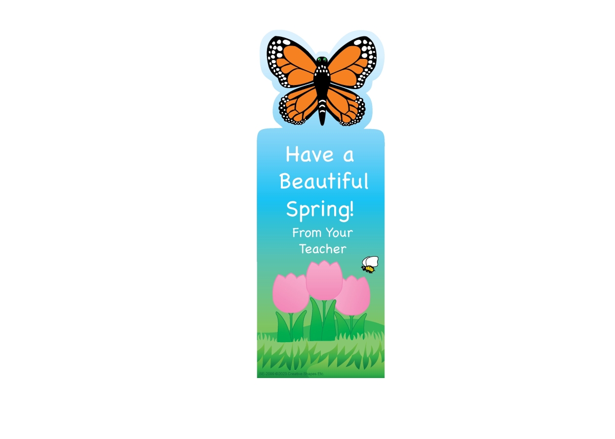 SE-2099 2.75 x 7.5 in. Beautiful Spring From Your Teacher Bookmarks