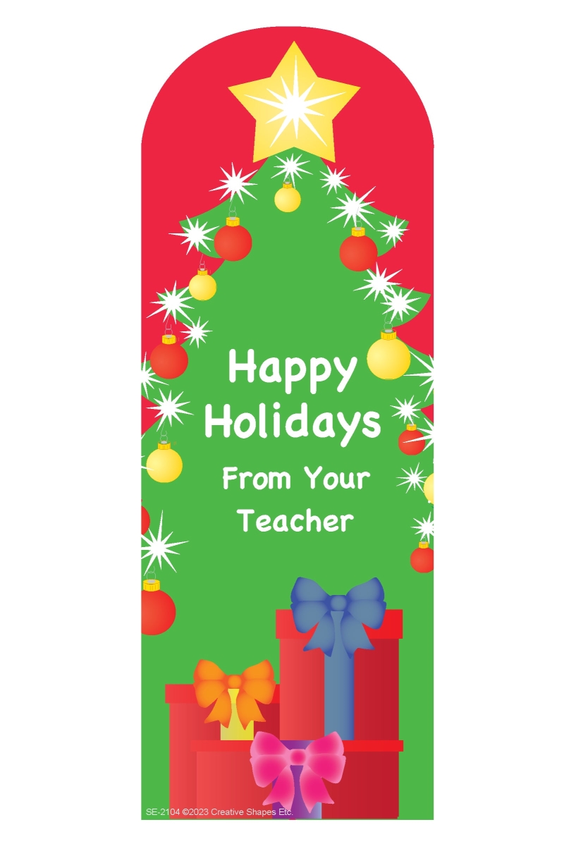 SE-2104 2.75 x 7.5 in. Holidays From Your Teacher Bookmarks