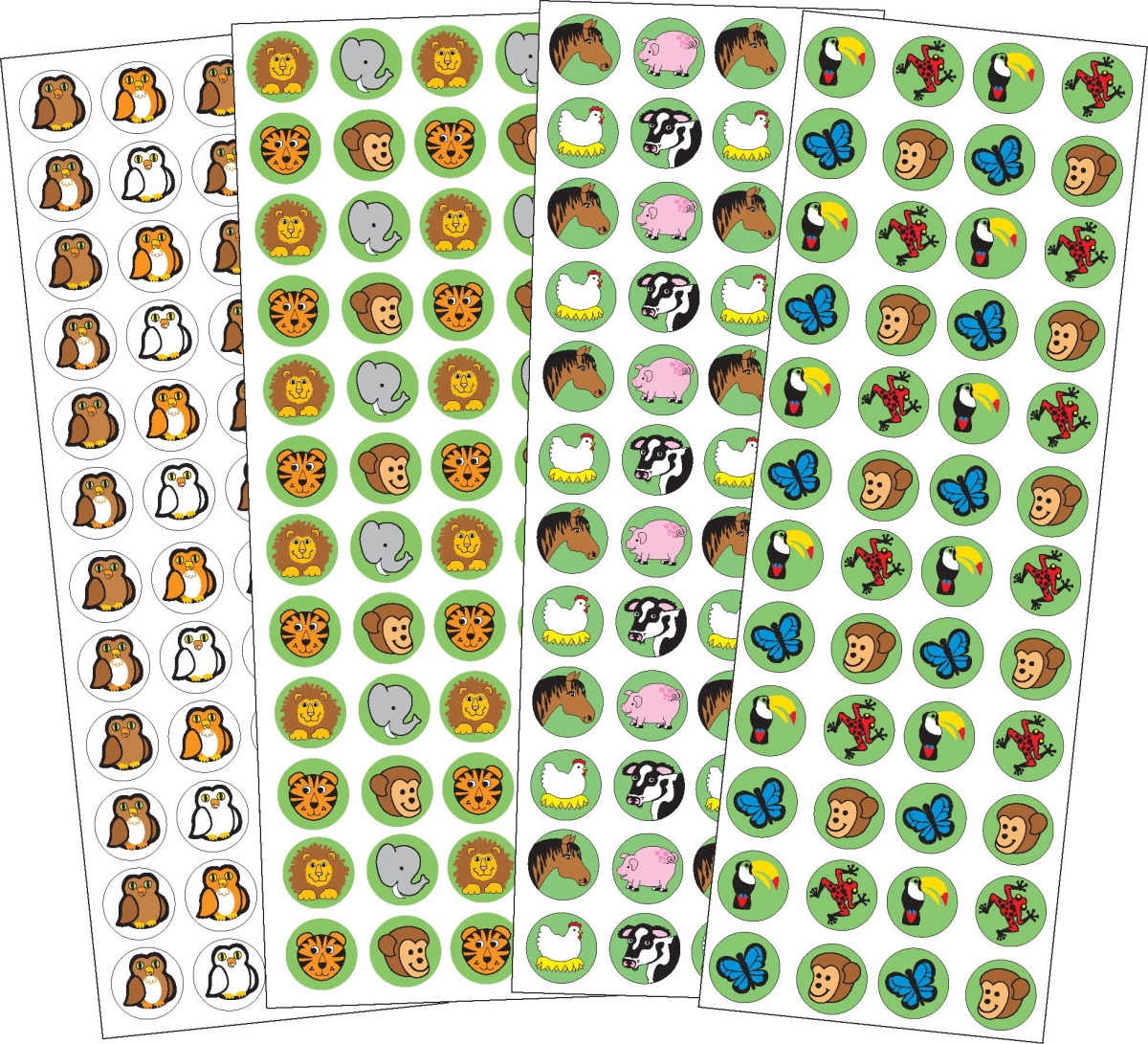 SE-2561 0.375 in. Animal Sticker Set