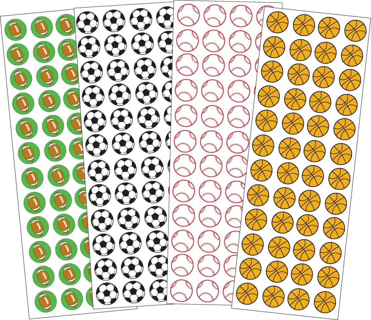 SE-2563 0.375 in. Sports Sticker Set