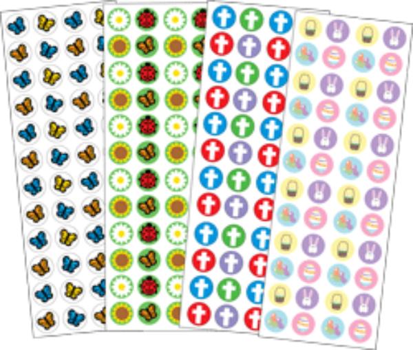 SE-2567 0.375 in. Easter Sticker Set