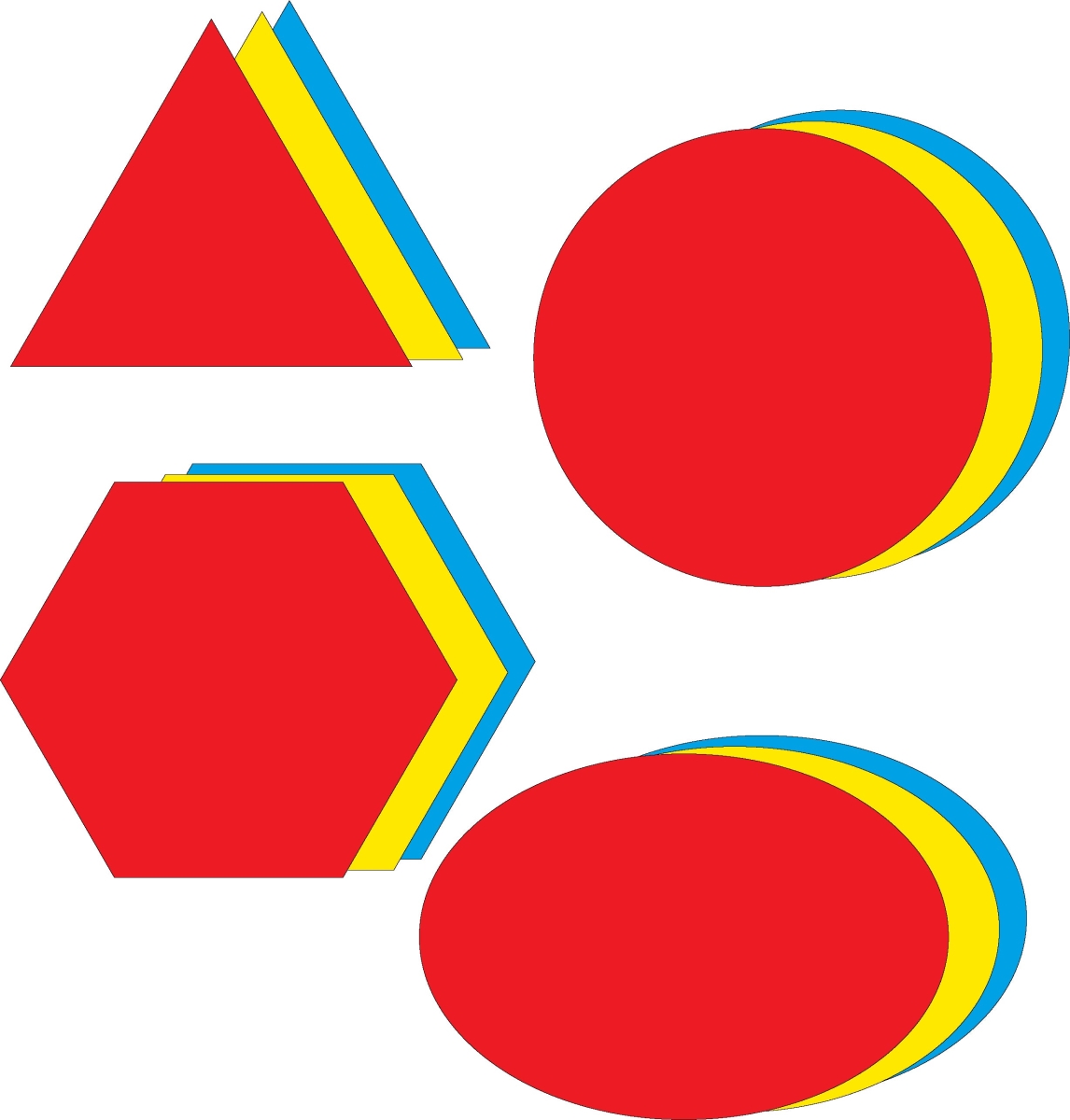 SE-5001 5.5 x 5.5 in. Basic Shapes Cut-Out Set - Large