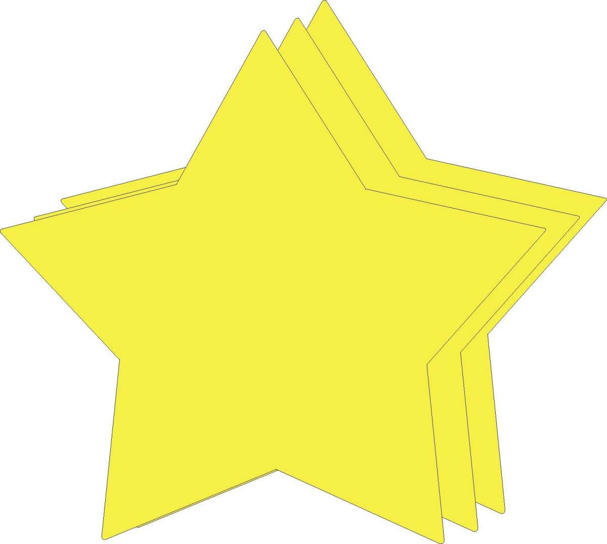 SE-6403 8 x 8 in. Star Bright Neon Single Color Super Cut-Outs