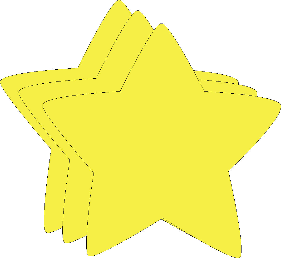 SE-6404 5.5 x 5.5 in. Star Bright Neon Single Color Large Cut-Outs