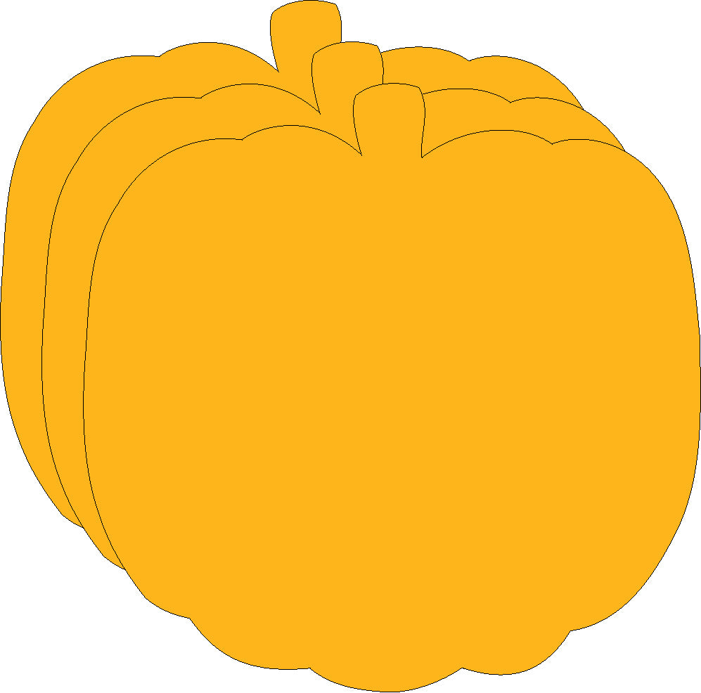 SE-6411 3 x 3 in. Pumpkin Bright Neon Single Color Small Cut-Outs