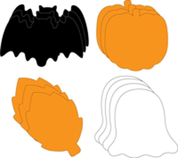 SE-8530 3 x 3 in. Halloween Cut-Out Set - Small