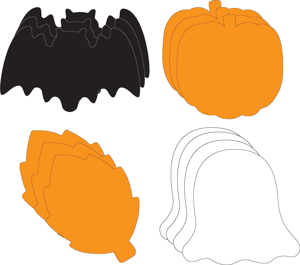 SE-8531 5.5 x 5.5 in. Halloween Cut-Out Set - Large