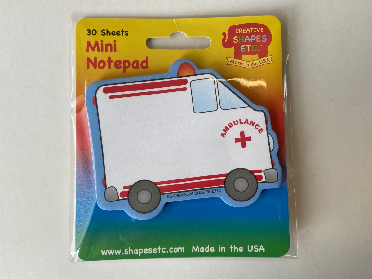 SE-0013 3 x 3 in. Mini Original Ambulance Notepad