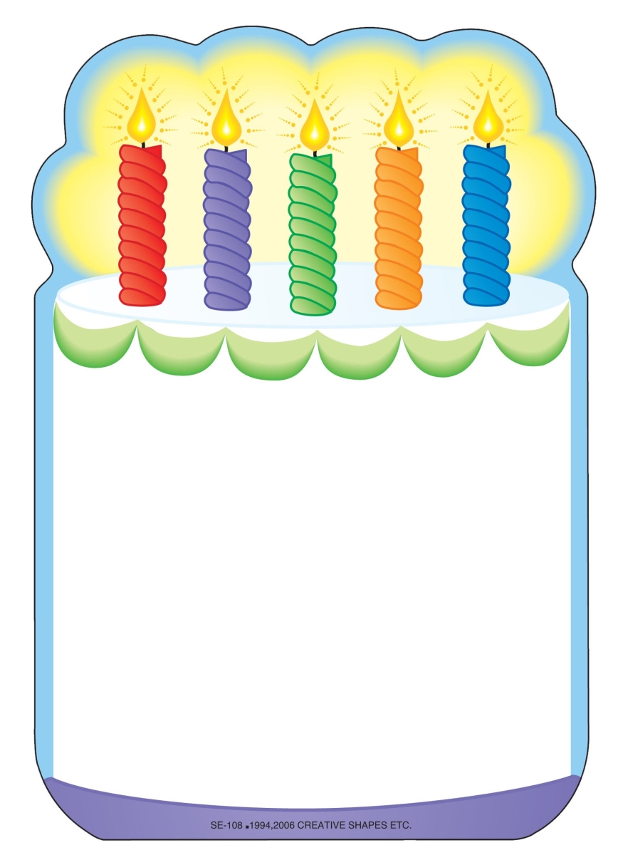 SE-0108 5 x 7 in. Birthday Cake Notepad - Large