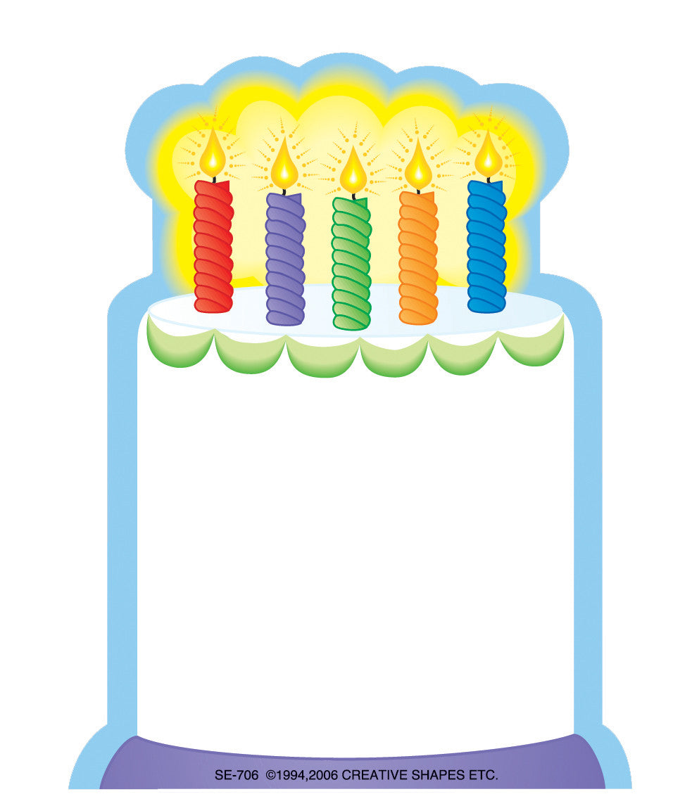 SE-0706 3 x 3 in. Mini Birthday Cake Notepad