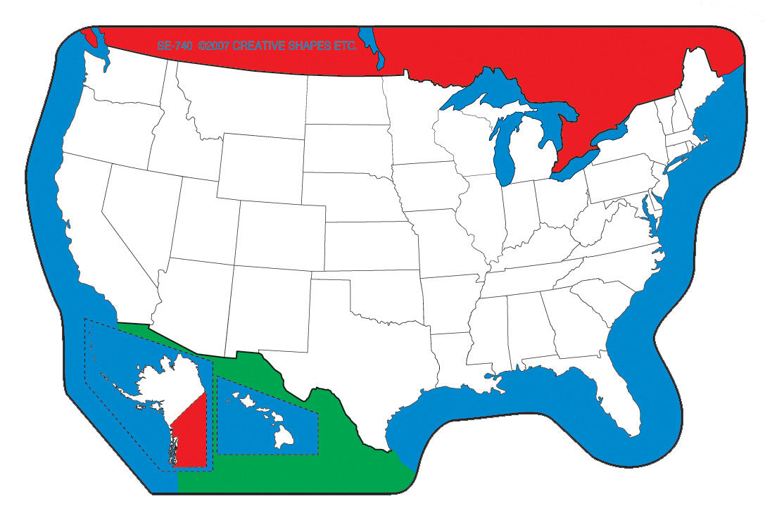 SE-0740 3 x 3 in. Mini U.S. Map Notepad