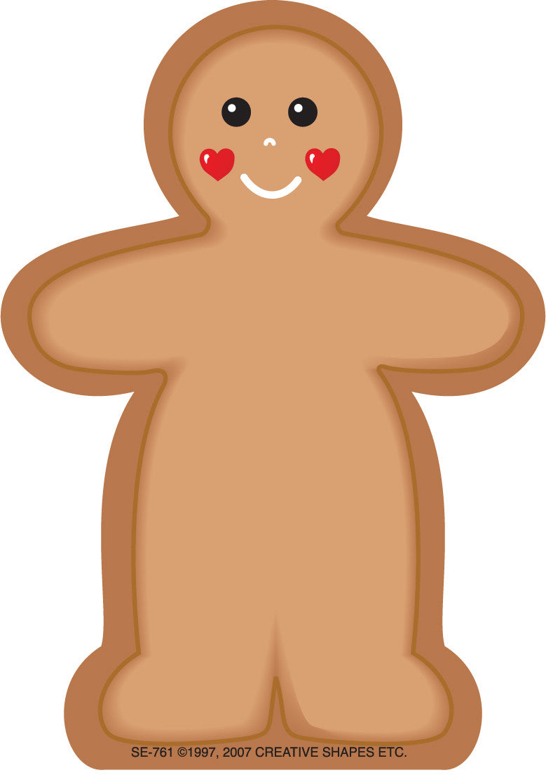 SE-0761 3 x 3 in. Mini Gingerbread Man Notepad