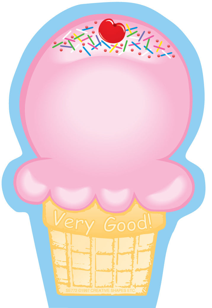 SE-0772 3 x 3 in. Mini Ice Cream Cone Notepad