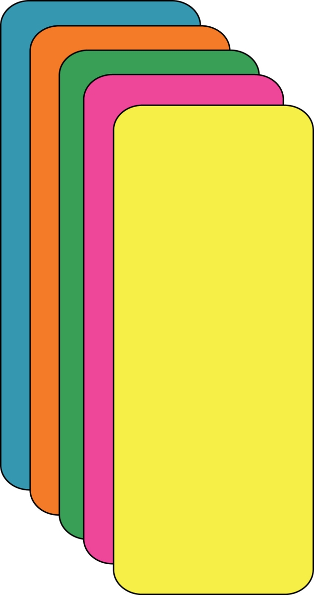 SE-0834 2.75 x 7.5 in. Blank Bookmarks, Assorted Color