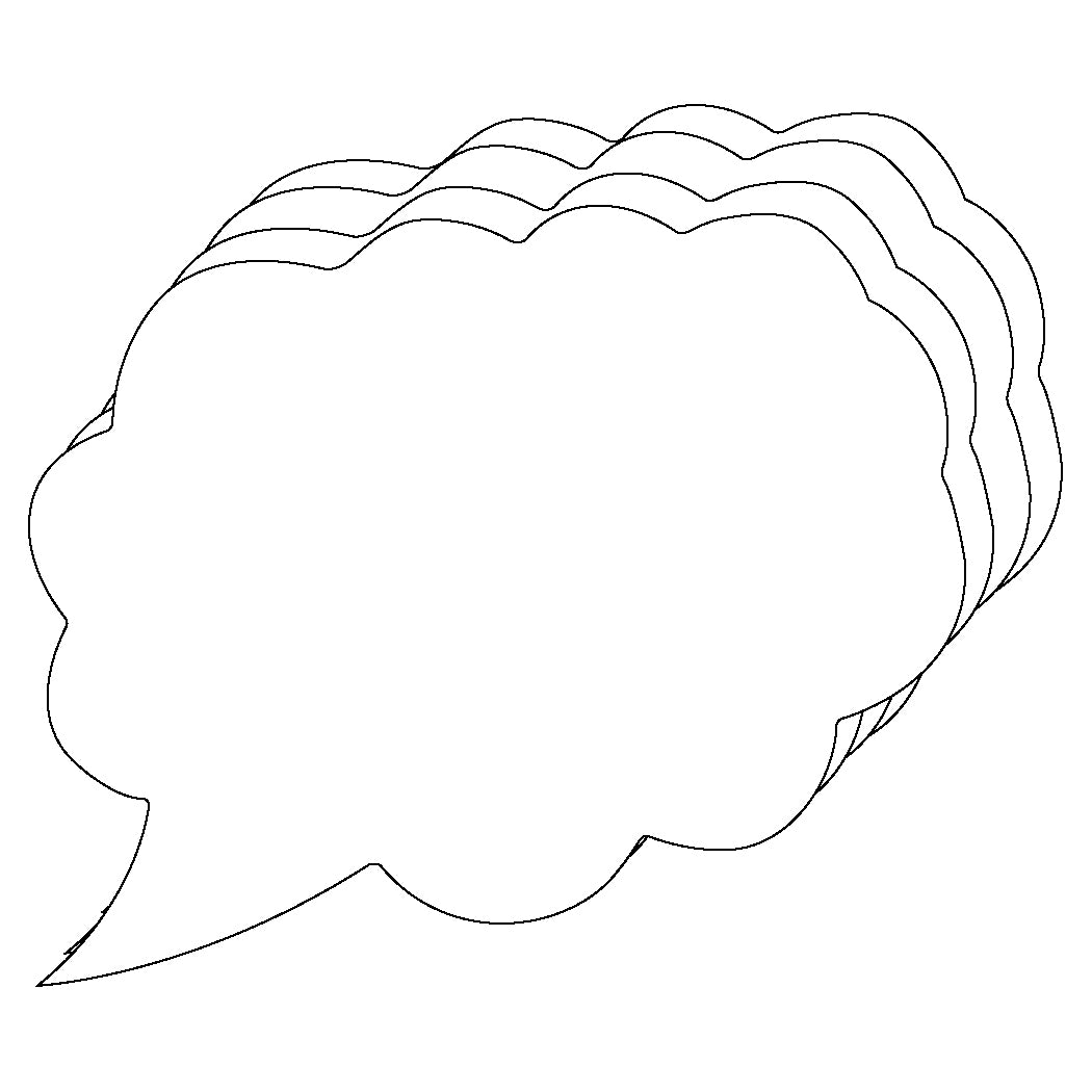 SE-2699 3 x 3 in. Single Color Think Cloud Die-Cut Magnetic - Small