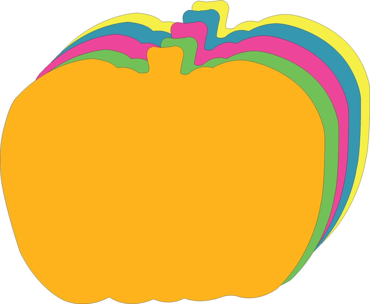 SE-6421 8 x 10 in. Pumpkin Bright Neon Super Cut-Outs, Assorted Color