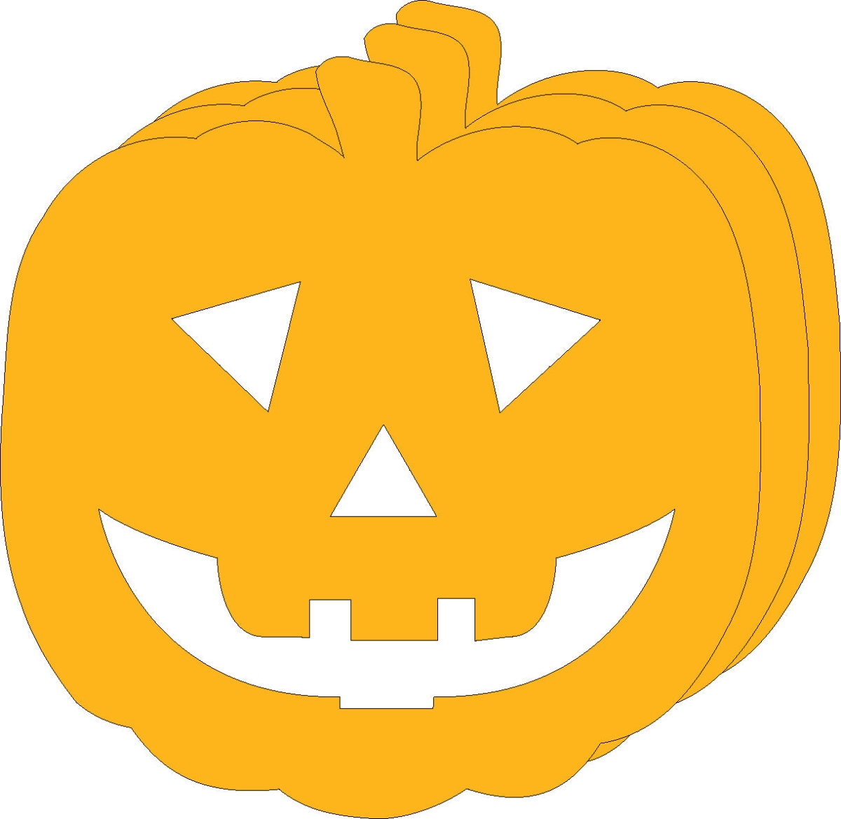 SE-6428 5.5 x 5.5 in. Jack O Lantern Bright Neon Single Color Large Cut-Outs