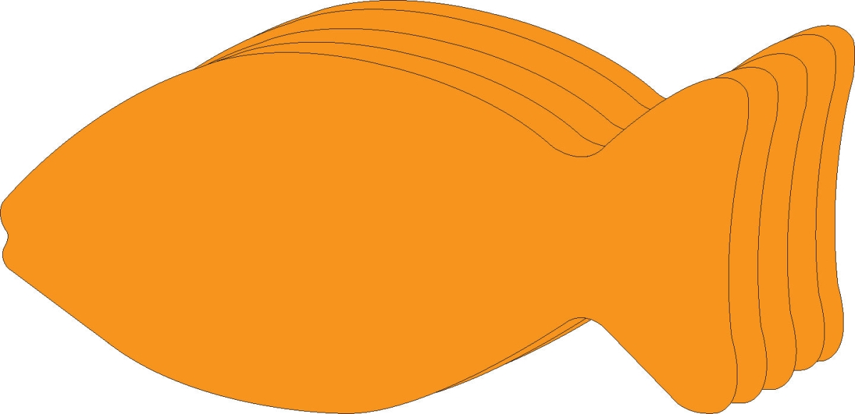 SE-7281 3 x 1.5 in. Faith Fish Foam Single Color Creative Cut-Outs - Small