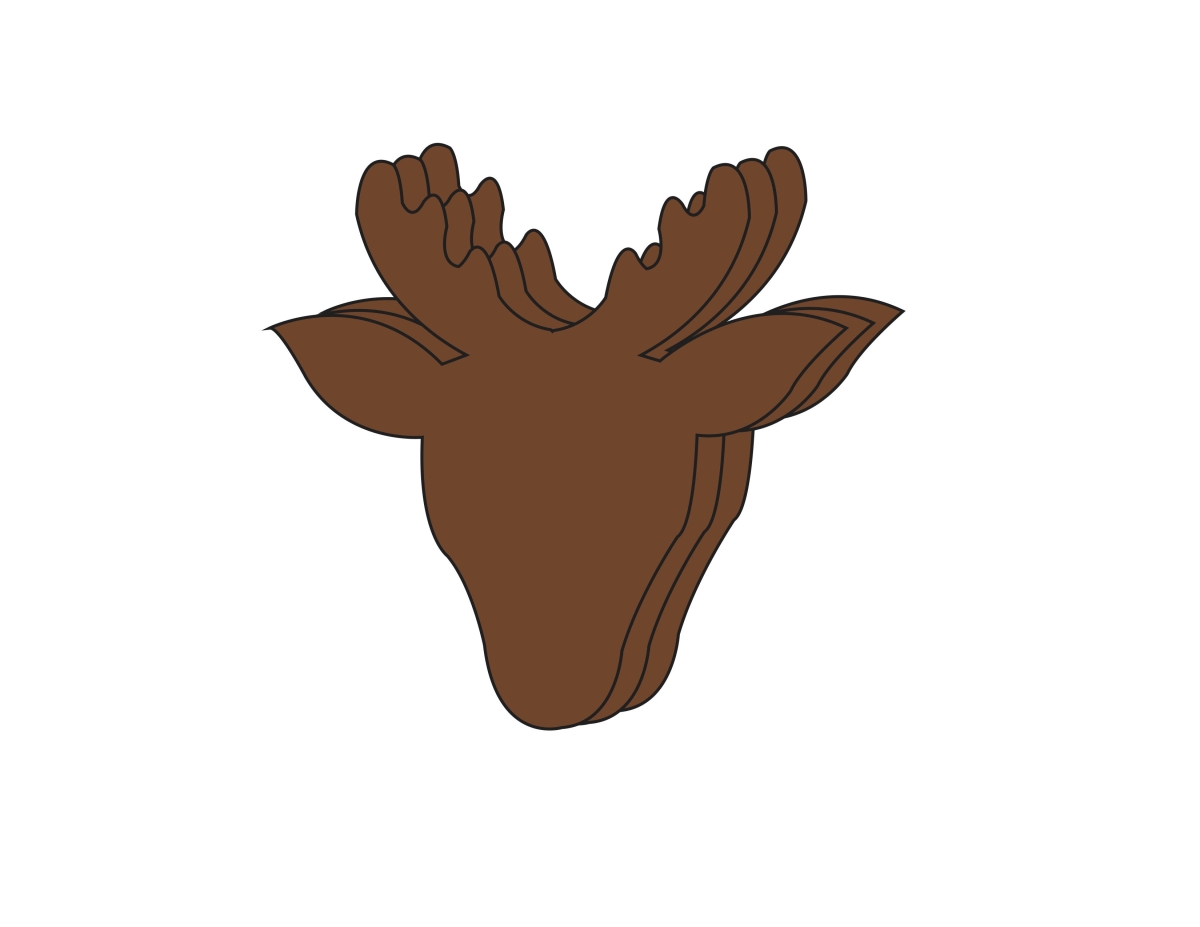 SE-7285 3 x 3 in. Reindeer Single Color Creative Foam Cut-Outs - Small