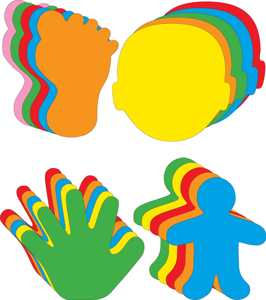 SE-8540 3 x 3 in. Assorted Body Parts Cut-Out Set - Small
