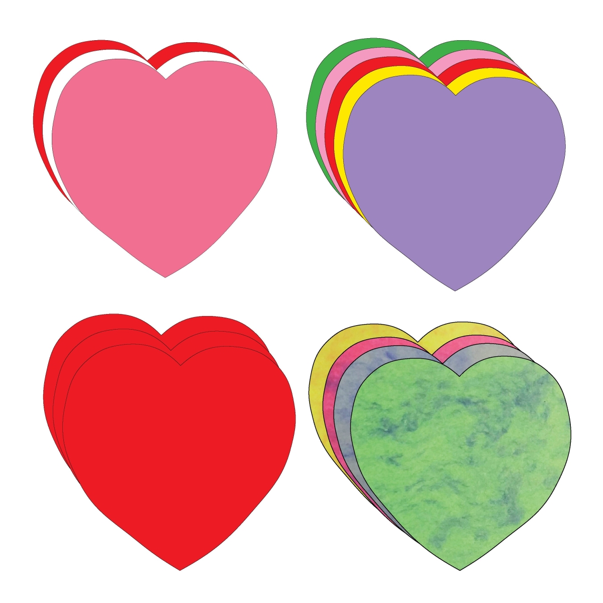 SE-8541 5.5 x 5.5 in. Valentines Cut-Out Set - Large