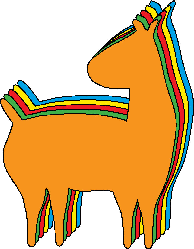 SE-8553 3 x 3 in. Llama Creative Cutout, Assorted Color - Small