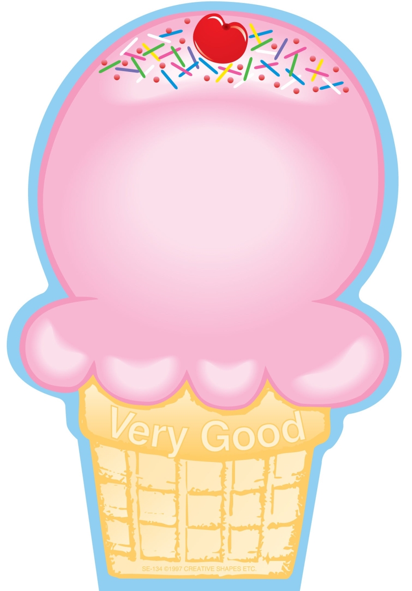 SE-0134 5 x 7 in. Ice Cream Cone Notepad - Large