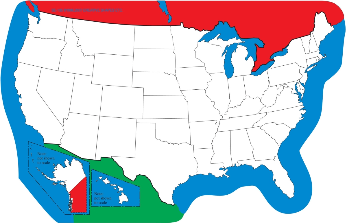SE-0135 5 x 7 in. U.S. Map Notepad - Large