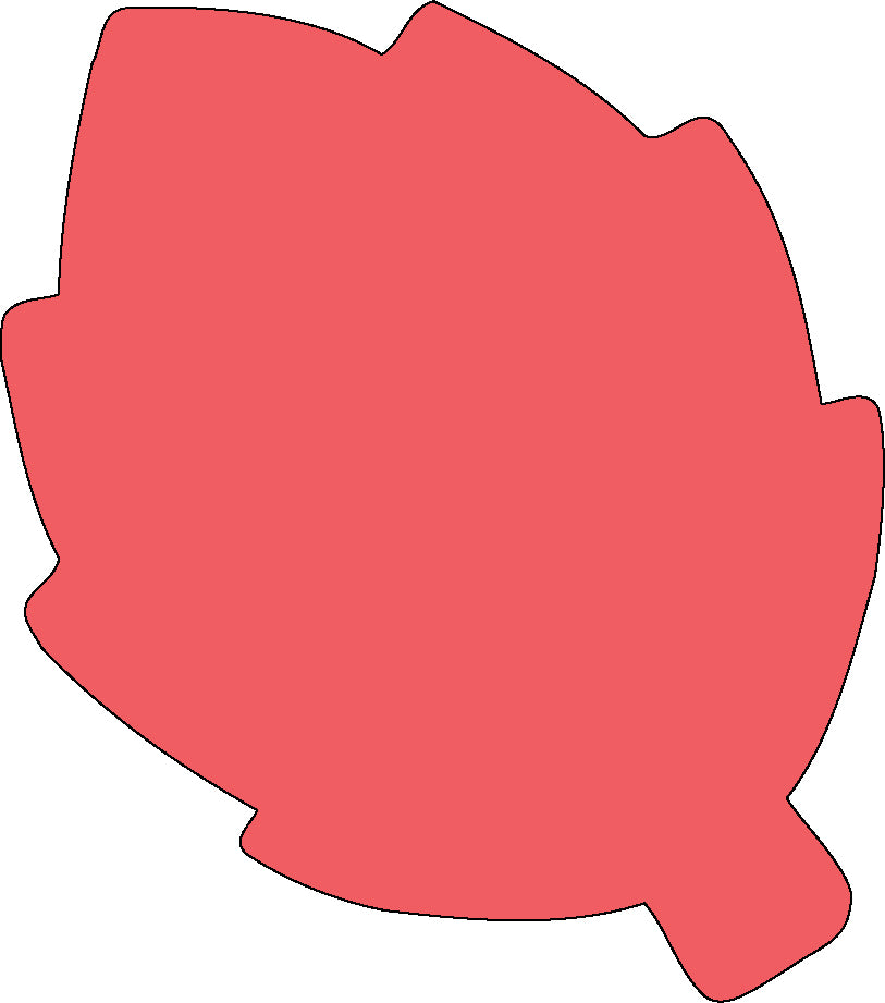 SE-0898 3 x 3 in. Red Leaf Sticky Shape Notepad