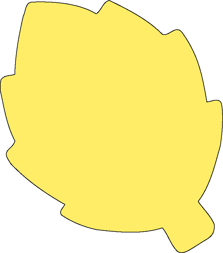 SE-0899 3 x 3 in. Yellow Leaf Sticky Shape Notepad