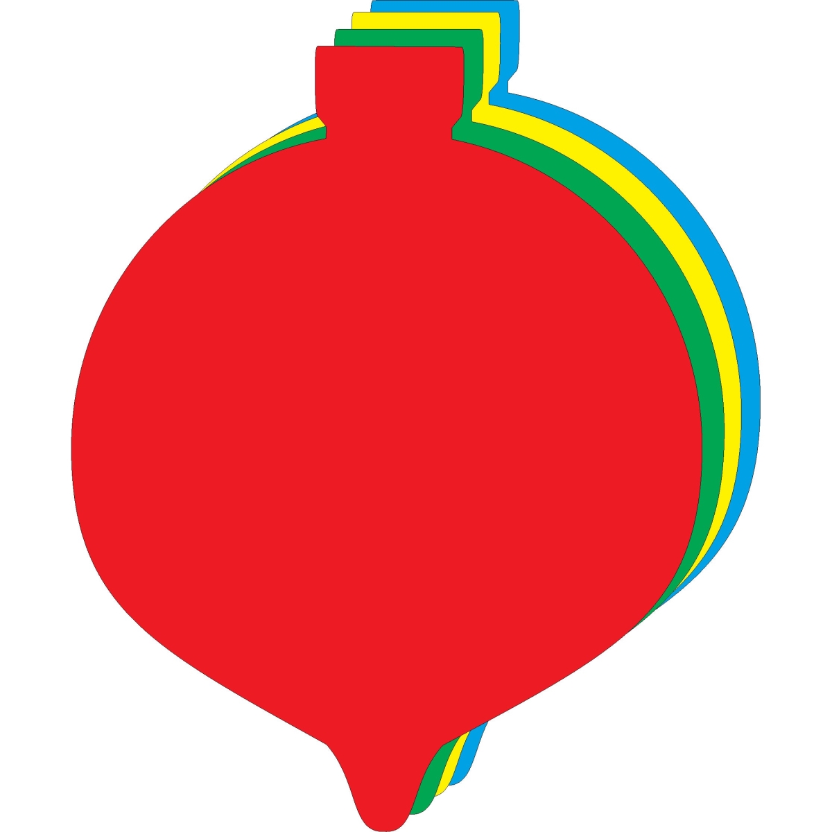 SE-2855 5.5 x 5.5 in. Assorted Color Ornament Die-Cut Magnetic - Large