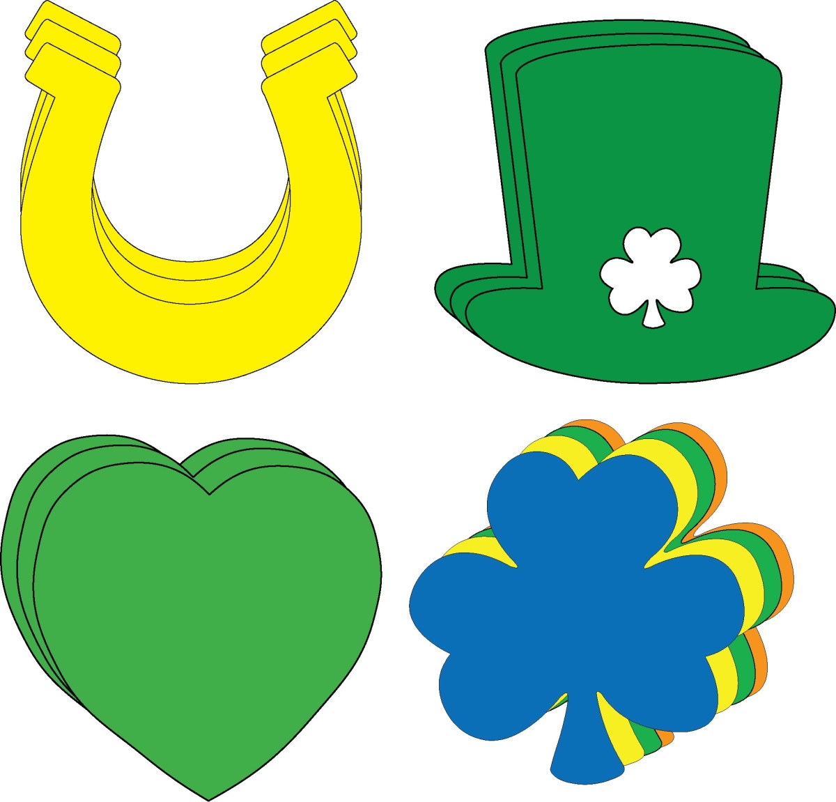 SE-8568 5.5 x 5.5 in. Irish Charm Cut-Out Set - Large