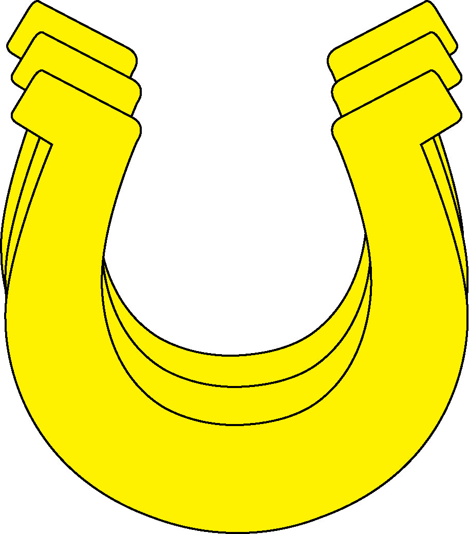 SE-8573 3 x 3 in. Horseshoe Single Color Creative Cut-Outs
