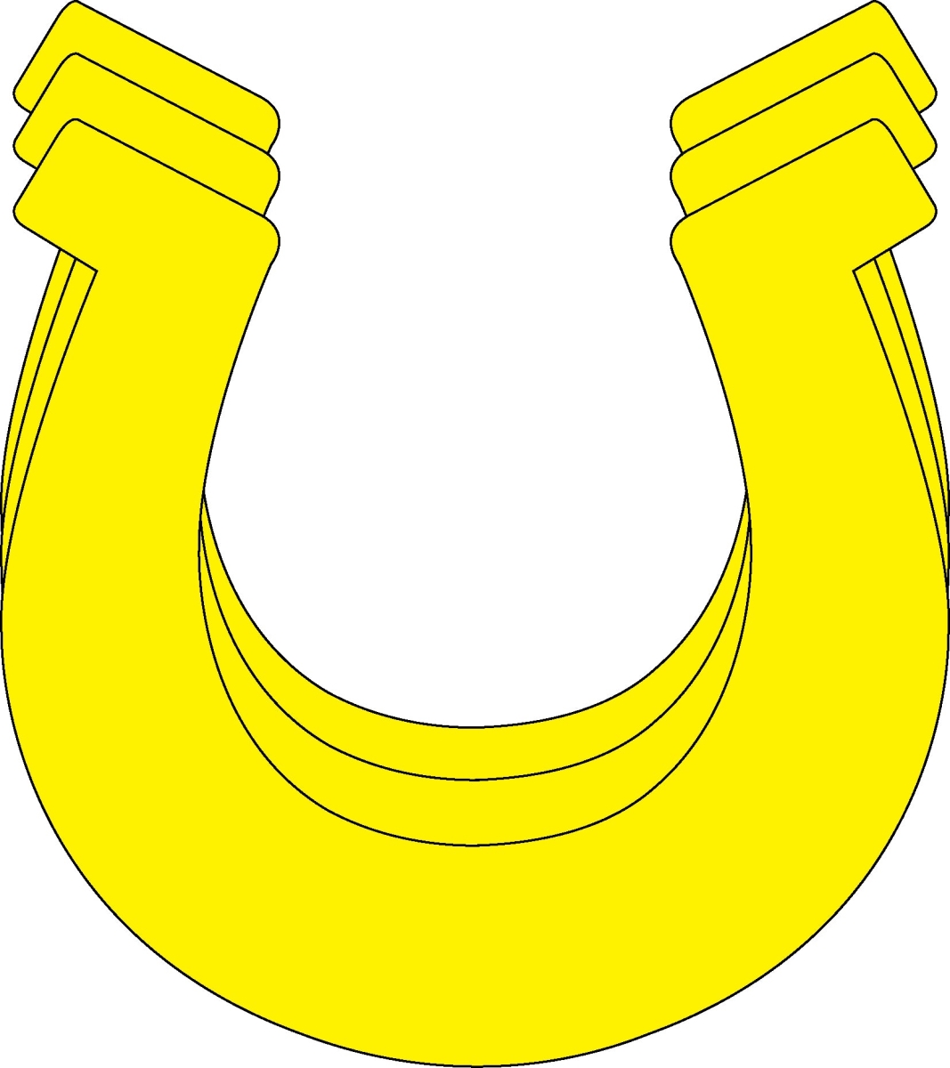 SE-8574 5.5 x 5.5 in. Horseshoe Single Color Creative Cut-Outs