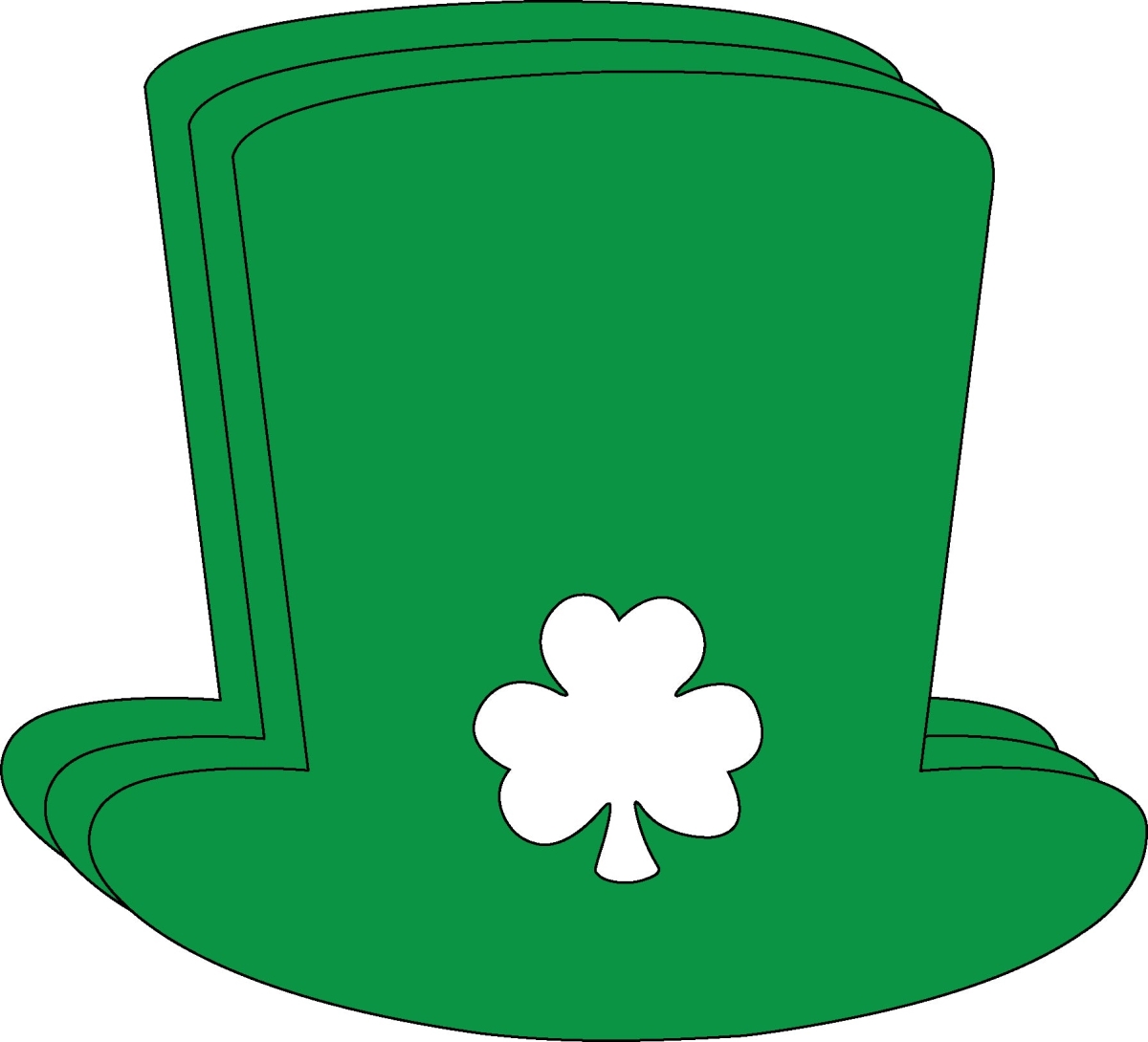 SE-8576 5.5 x 5.5 in. Irish Hat Single Color Creative Cut-Outs