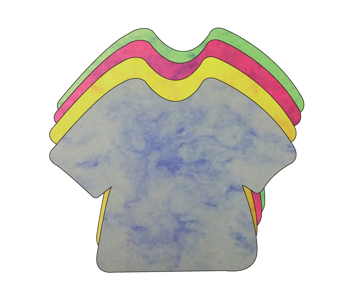 SE-8616 5.75 in. T-Shirt Marble Assorted Color Creative Cut-Outs