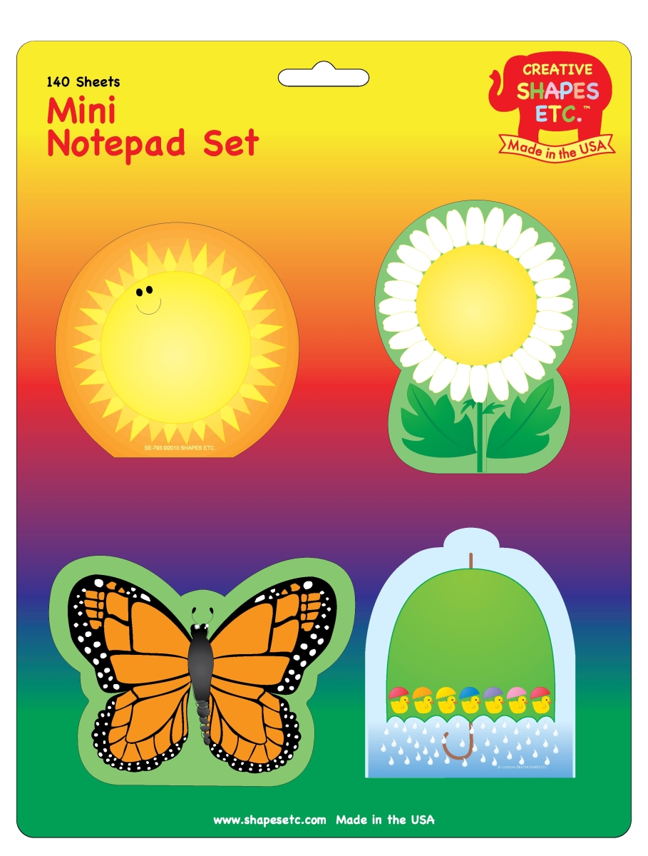 SE-0317 3 x 3 in. Spring Mini Notepad Set