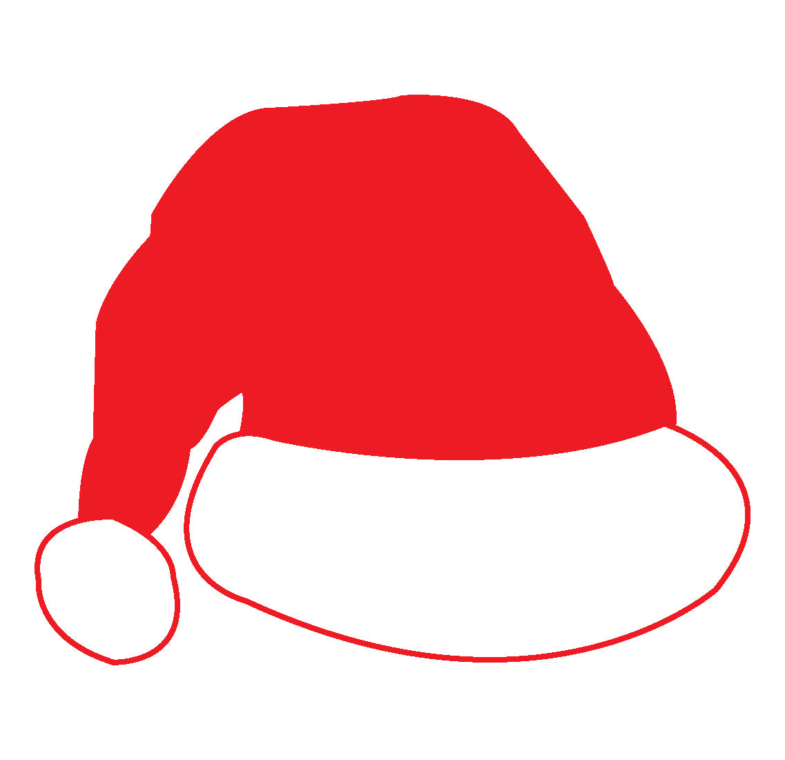 SE-0334 0.5 x 0.5 x 3 in. Santa Hat Incentive Stamp