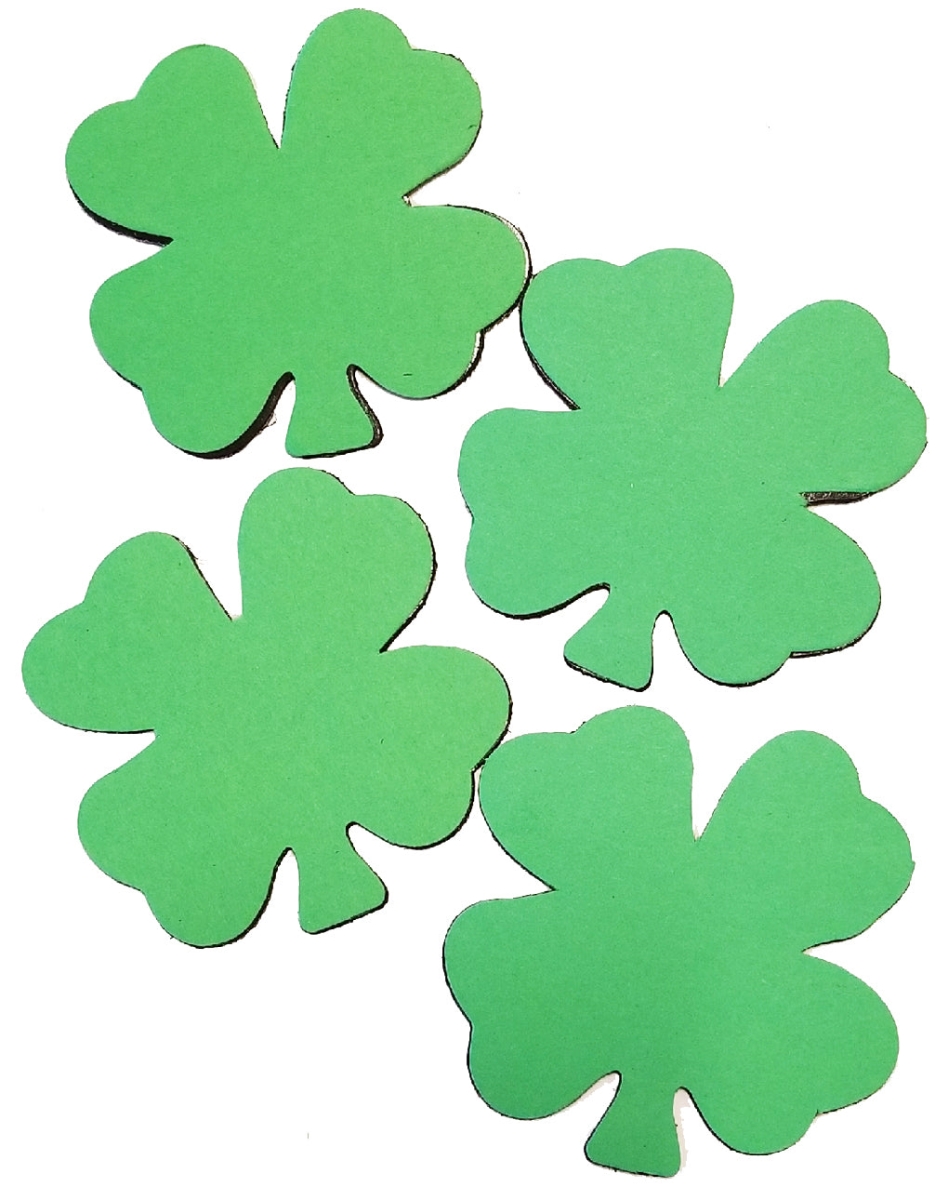 SE-2902 3 x 3 in. Single Color Four Leaf Clover Creative Magnets - Small