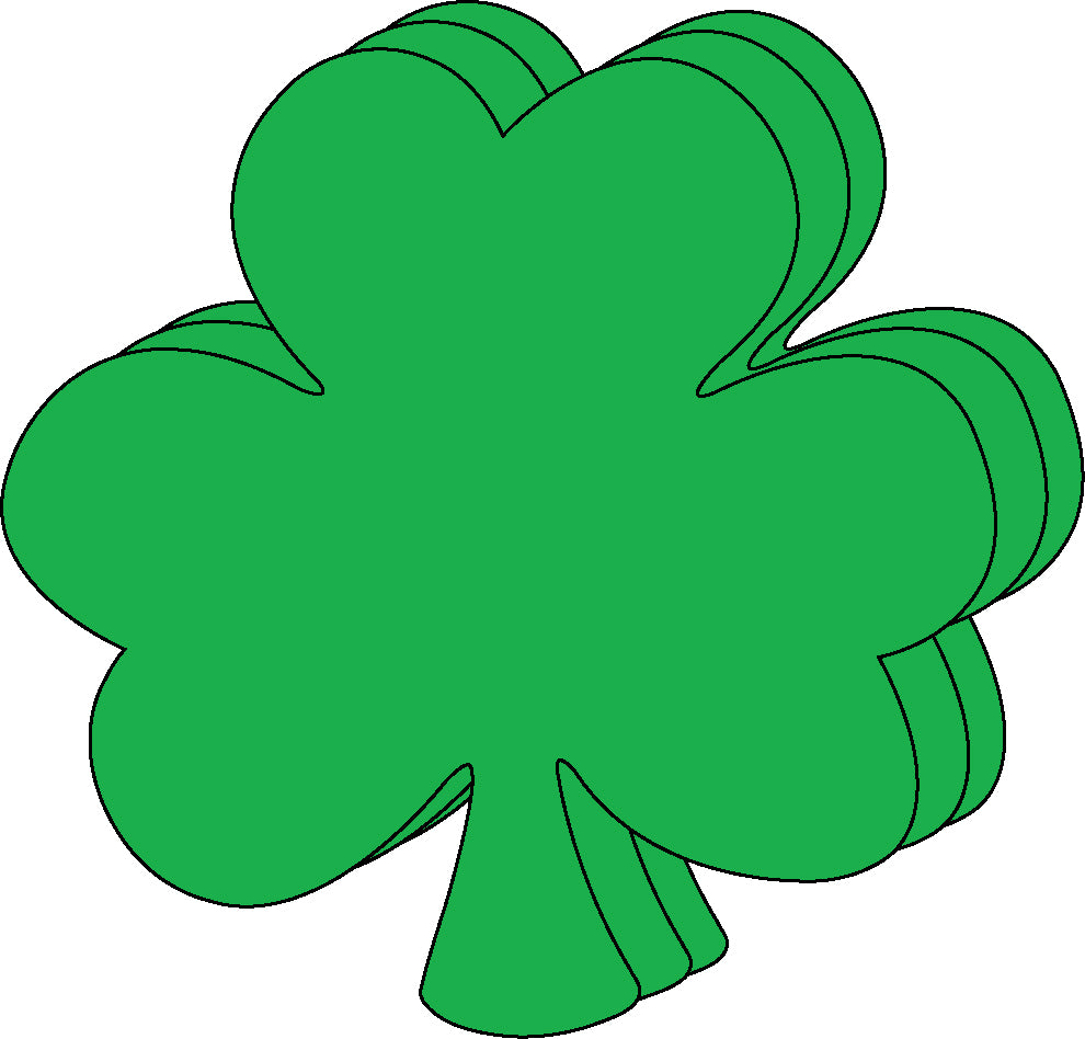 SE-2946 3 x 3 in. Single Color Shamrock Die-Cut Magnetic - Small